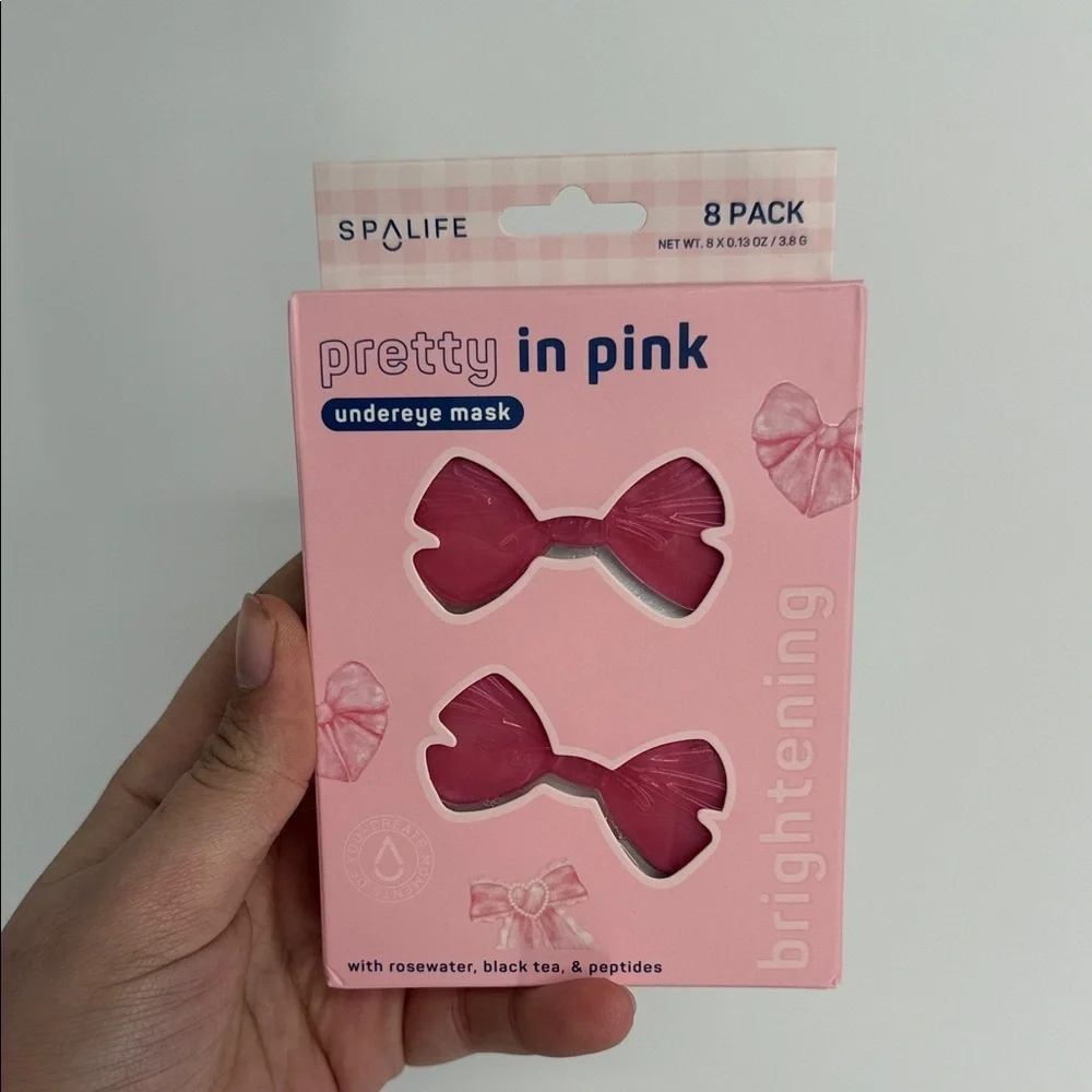 SPALIFE “Pretty in Pink” Bow Undereye Masks (8 Pack) NEW